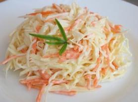 Освежающий салат из белокочанной капусты — простой рецепт с фото
